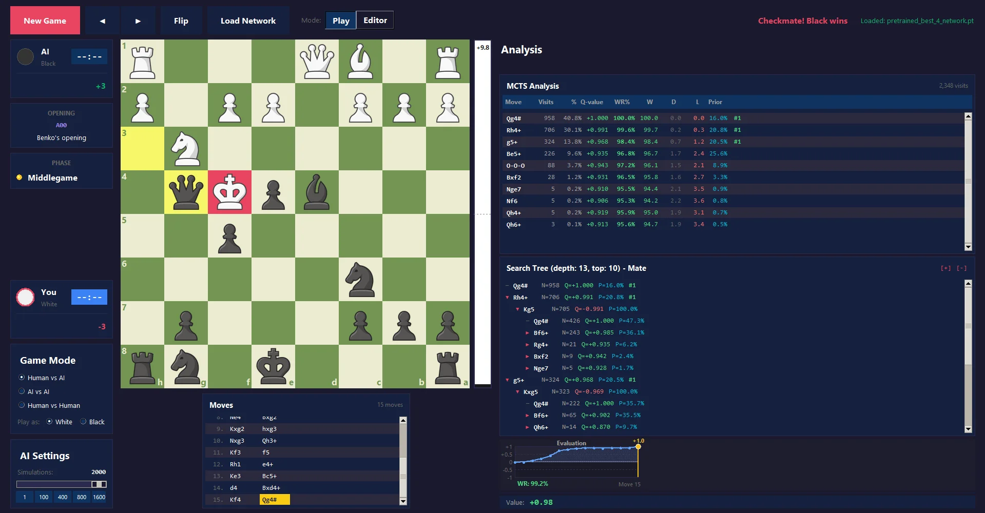 Aperçu du projet NeuralMatePlay