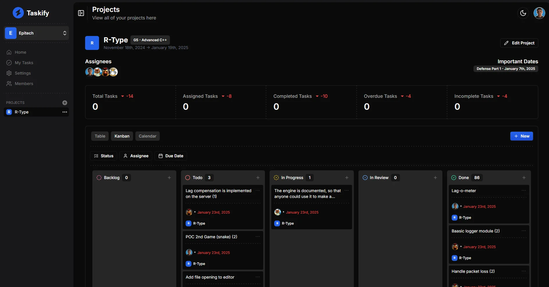 Taskify-project-mockup